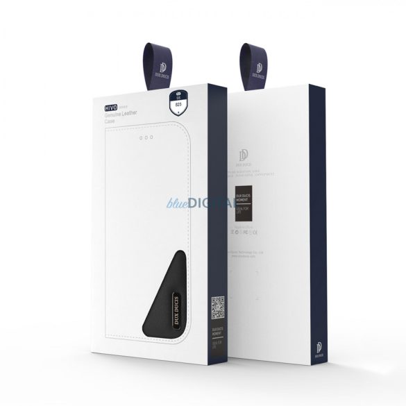Dux Ducis Hivo tok Samsung Galaxy S23 flip cover pénztárca állvány RFID blokkolás barna