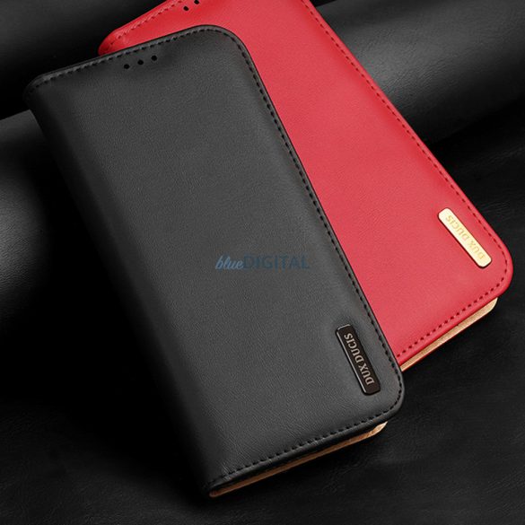 Dux Ducis Hivo Case Samsung Galaxy Samsung Galaxy S23 Ultra Flip Cover Wallet Stand RFID blokkoló barna