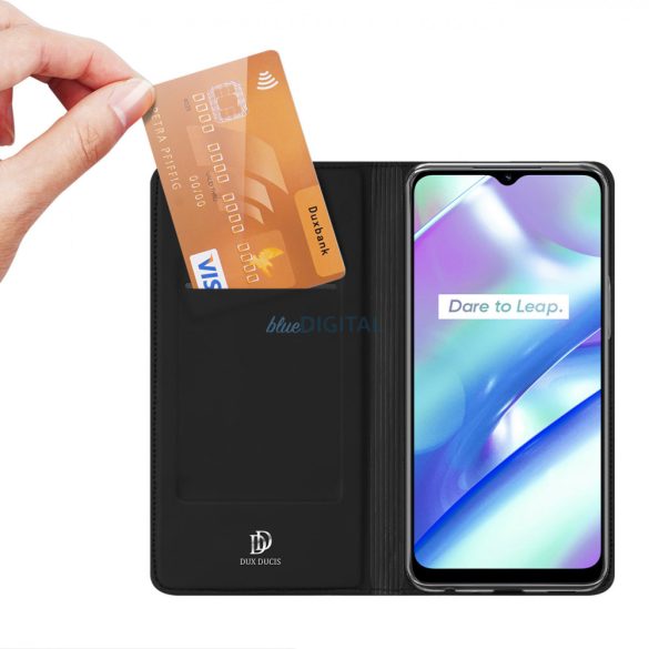 Dux Ducis Skin Pro Case Realme C33 Flip Card Wallet Stand Fekete