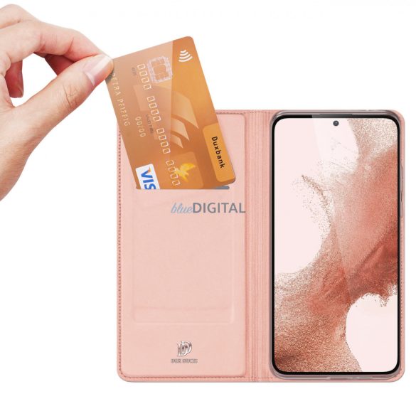 Dux Ducis Skin Pro Case Samsung Galaxy S23 Flip kártya pénztárca Stand Pink