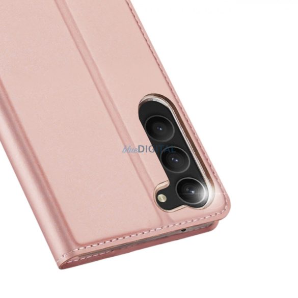 Dux Ducis Skin Pro Case Samsung Galaxy S23 Flip kártya pénztárca Stand Pink