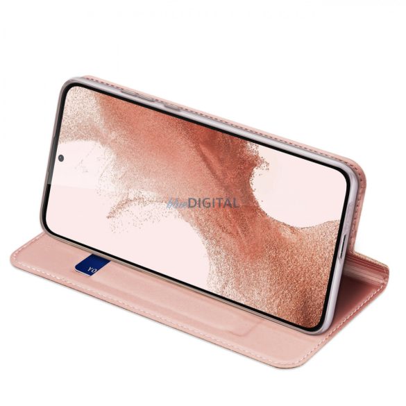 Dux Ducis Skin Pro Case Samsung Galaxy S23 Flip kártya pénztárca Stand Pink