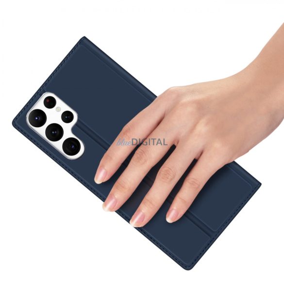 Dux Ducis Skin Pro Case Samsung Galaxy S23 Ultra Flip Card Wallet Stand kék