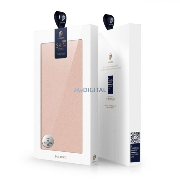 Dux Ducis Skin Pro Case Samsung Galaxy S23 Ultra Flip kártya pénztárca Stand Pink