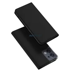   Dux Ducis Skin Pro tok Oppo Reno 8 flip tok kártya pénztárca állvány fekete