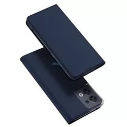   Dux Ducis Skin Pro tok Oppo Reno 8 flip tok kártya pénztárca állvány kék