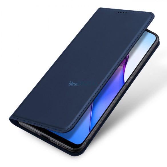 Dux Ducis Skin Pro tok Oppo Reno 8 flip tok kártya pénztárca állvány kék