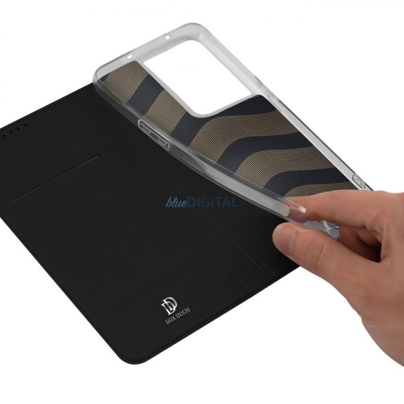 Dux Ducis Skin Pro tok Oppo Reno 8 Pro flip cover kártya pénztárca állvány fekete