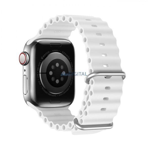 Dux Ducis (OceanWave Version) csereszíj Apple Watch 9 / 8 / 7 / 6 / 5 / 4 / 3 / 2 / SE (41 / 40 / 38mm) fehér