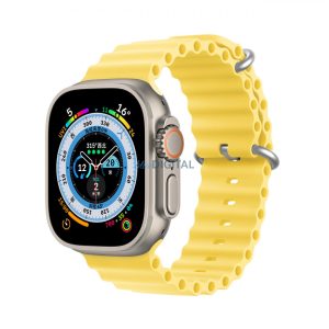 Dux Ducis (OceanWave Version) csereszíj Apple Watch 9 / 8 / 7 / 6 / 5 / 4 / 3 / 2 / SE (41 / 40 / 38mm) sárga