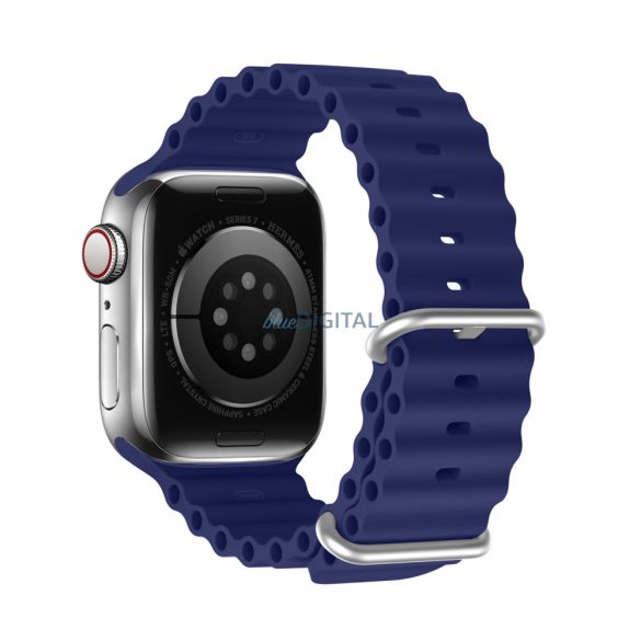 Dux Ducis (OceanWave Version) csereszíj Apple Watch 9 / 8 / 7 / 6 / 5 / 4 / 3 / 2 / SE (45 / 44 / 42mm) kék