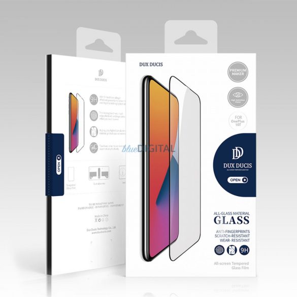 Dux Ducis 9D edzett üveg képernyővédő OnePlus 10T / OnePlus Ace Pro 9H fekete keret