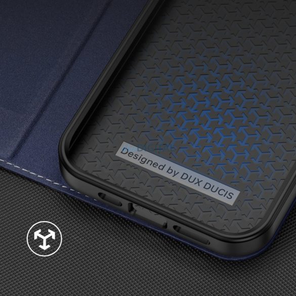 Dux Ducis Skin X2 tok iPhone 14 Pro mágneses flip tok kék