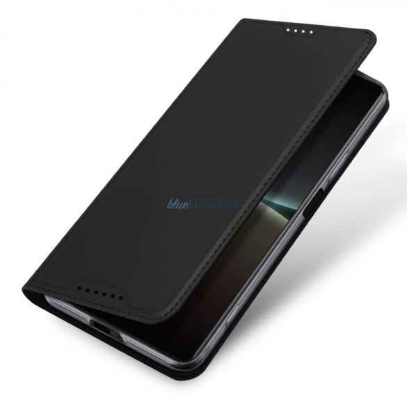 Dux Ducis Skin Pro tok Sony Xperia 5 IV flip cover kártya pénztárca állvány fekete