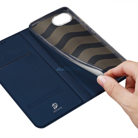 Dux Ducis Skin Pro Case Realme C30 / Realme Narzo 50i Prime Cover Flip Card Wallet Stand kék