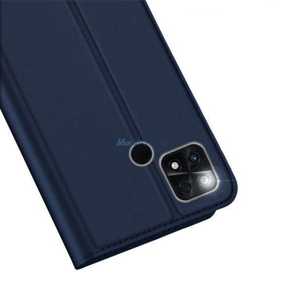 Dux Ducis Skin Pro tok Xiaomi Poco C40 flip tok kártya pénztárca állvány kék