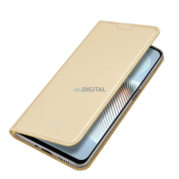 Dux Ducis Skin Pro Case Xiaomi Redmi Note 11E /Redmi 10 5G / Redmi 10 Prime+ 5G / Poco M4 5G Cover Flip Card Wallet Stand Gold tok Flip Card Wallet Stand Gold