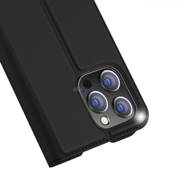Dux Ducis Skin Pro Holster Flip tok iPhone 14 Pro fekete színű készülékhez