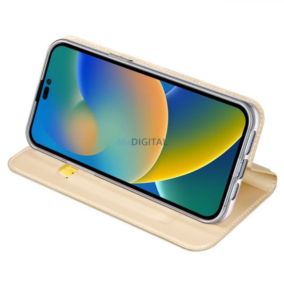 Dux Ducis Skin Pro Holster Flip tok iPhone 14 Pro arany színű 