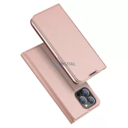   Dux Ducis Skin Pro tokborítás flip tok iPhone 14 Pro Max készülékhez rózsaszínű