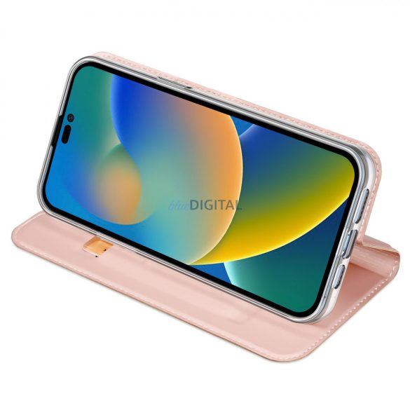 Dux Ducis Skin Pro tokborítás flip tok iPhone 14 Pro Max készülékhez rózsaszínű