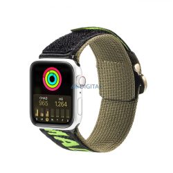   Dux Ducis (Outdoor Version) csereszíj Apple Watch Ultra, SE, 9, 8, 7, 6, 5, 4, 3, 2, 1 (49, 45, 44, 42 mm) Fekete/zöld