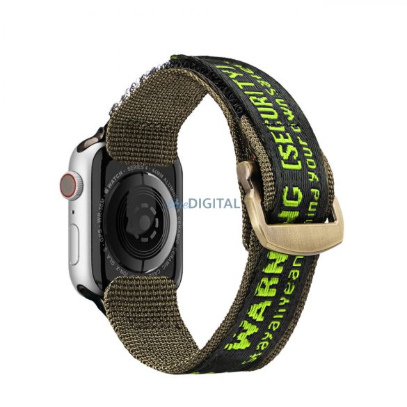 Dux Ducis (Outdoor Version) csereszíj Apple Watch Ultra, SE, 9, 8, 7, 6, 5, 4, 3, 2, 1 (49, 45, 44, 42 mm) Fekete/zöld