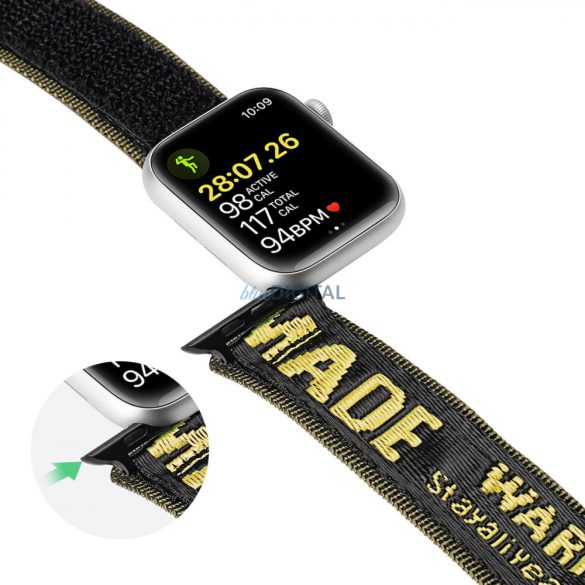 Dux Ducis (Outdoor Version) csereszíj Apple Watch Ultra, SE, 9, 8, 7, 6, 5, 4, 3, 2, 1 (49, 45, 44, 42 mm) sárga