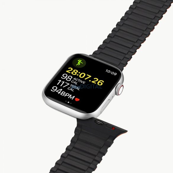 Dux Ducis (Armor Version) csereszíj Apple Watch Ultra, SE, 9, 8, 7, 6, 5, 4, 3, 2, 1 (49, 45, 44, 42 mm) fekete/narancssárga