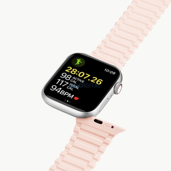 Dux Ducis (Armor Version) csereszíj Apple Watch Ultra, SE, 9, 8, 7, 6, 5, 4, 3, 2, 1 (49, 45, 44, 42 mm) rózsaszín