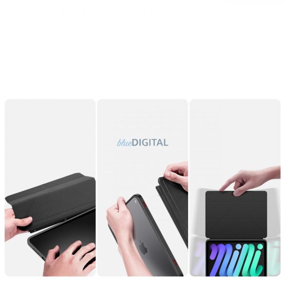 Dux Ducis Magi tok iPad mini 2021 intelligens tok állvánnyal és Apple Pencil tartóval  fekete színű