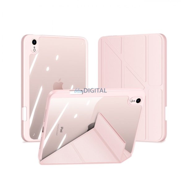 Dux Ducis Magi tok iPad mini 2021 intelligens tok állvánnyal és Apple Pencil tartóval  rózsaszínű