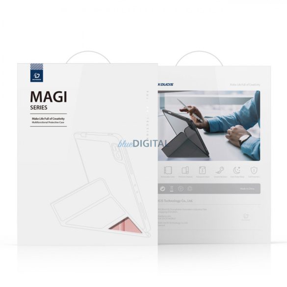 Dux Ducis Magi tok iPad mini 2021 intelligens tok állvánnyal és Apple Pencil tartóval  rózsaszínű