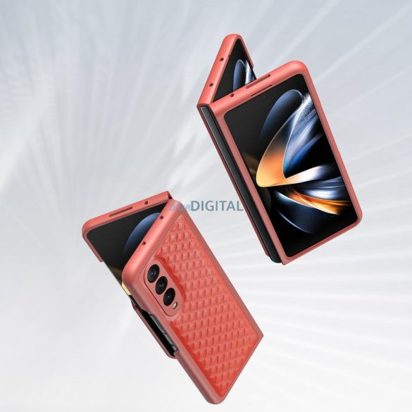 Dux Ducis Venicei tok Samsung Galaxy Z Fold 4 bőr tok piros