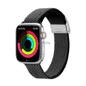 Dux Ducis (Mixture II Version) csereszíj Apple Watch Ultra, SE, 9, 8, 7, 6, 5, 4, 3, 2, 1 (49, 45, 44, 42 mm) fekete