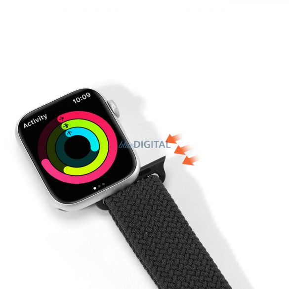 Dux Ducis (Mixture II Version) csereszíj Apple Watch Ultra, SE, 9, 8, 7, 6, 5, 4, 3, 2, 1 (49, 45, 44, 42 mm) fekete