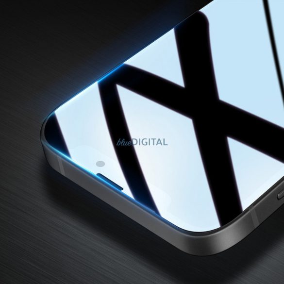 Dux Ducis 9H teljes képernyős edzett üveg iPhone 14 Plus fekete kerettel (tokbarát)