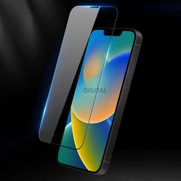 Dux Ducis 9H teljes képernyős edzett üveg iPhone 14 Plus fekete kerettel (tokbarát)