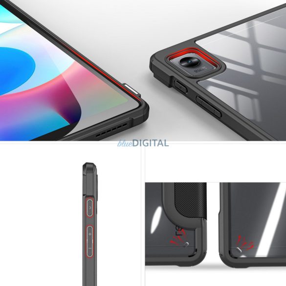 Dux Ducis Toby páncélozott Flip Smart Case for Realme Pad Mini tolltartóval Fekete