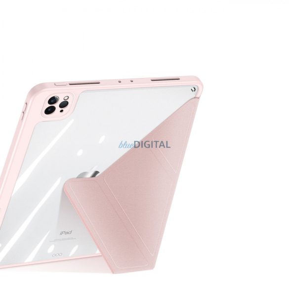 Dux Ducis Magi tok iPad Pro 12.9 " 2021/2020/2018 intelligens tok állvánnyal és tárolóval Apple Pencil  rózsaszínű