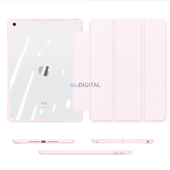 Dux Ducis Copa tok iPad iPad Pro 11 '' 2020 / iPad Pro 11 '' 2018 / iPad Pro 11 '' 2021 intelligens tok állvánnyal rózsaszínű