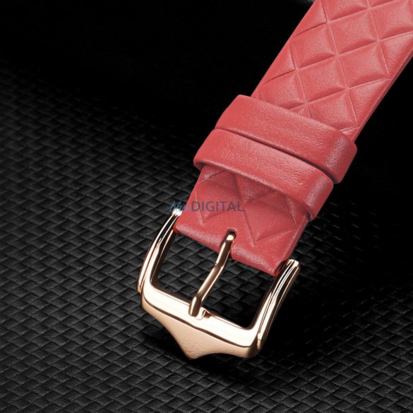 Dux Ducis Strap Leather Watch 7 szíj 7/6/5/4/3/2 / SE (45/44 / 42mm) csuklópánt karkötő valódi bőr karkötő piros (Enland verzió)
