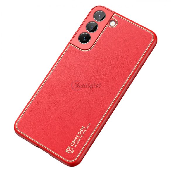 Dux Ducis Yolo elegáns tok ökológiai bőrből Samsung Galaxy S22 készülékhez piros