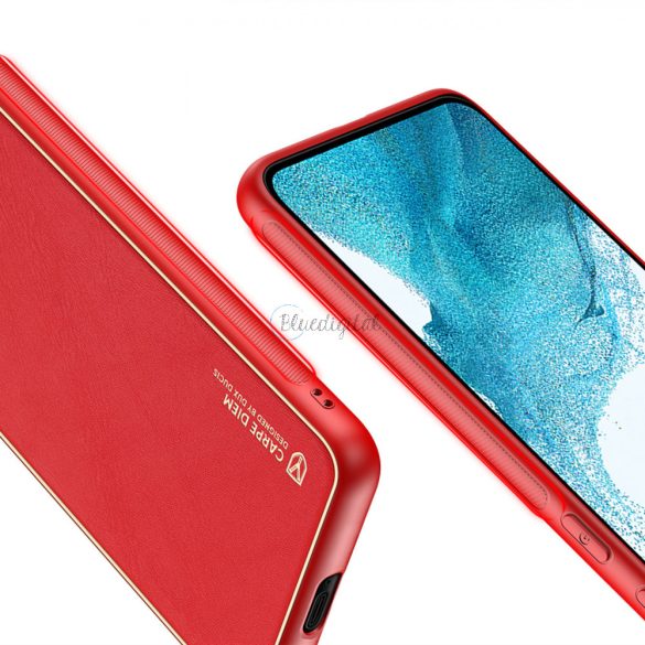 Dux Ducis Yolo elegáns tok ökológiai bőrből Samsung Galaxy S22 készülékhez piros