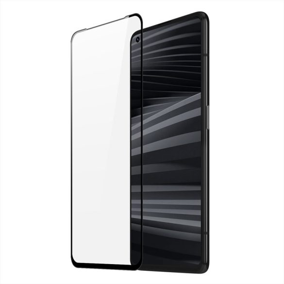 Dux Ducis 9D edzett üveg 9H tartós teljes képernyő edzett üveg Realme GT2 Pro keret fekete (tokbarát)