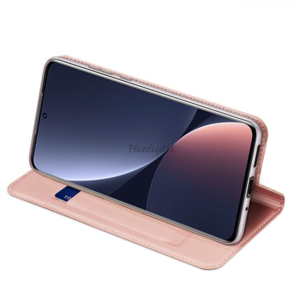 Dux Ducis Skin Pro Holster tok Flip tok Flip tok Xiaomi 12 Pro rózsaszín