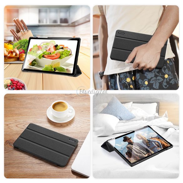 Dux Ducis Domo összehajtható telefontok tablet tok smart alvási funkcióval, Samsung Galaxy Tab A8 10.5  2021 fekete