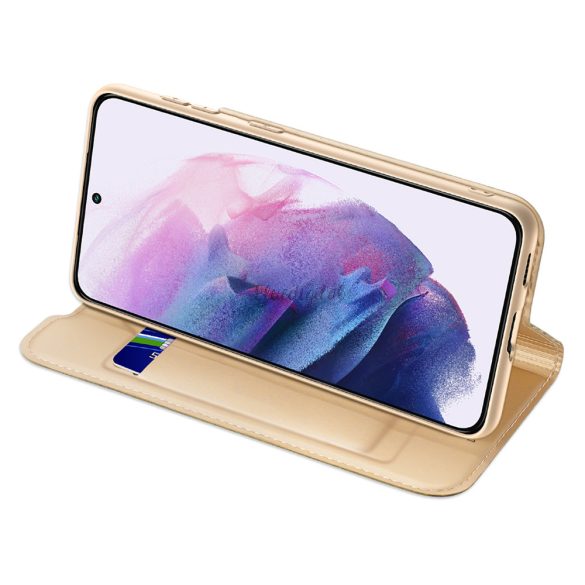 DUX DUCIS SKIN PRO Holster tok Flip tok Samsung Galaxy S22 Gold