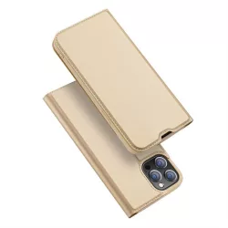   DUD DUCIS SKIN PRO flipes kihajtható tok Iphone 13 Pro MAX Golden