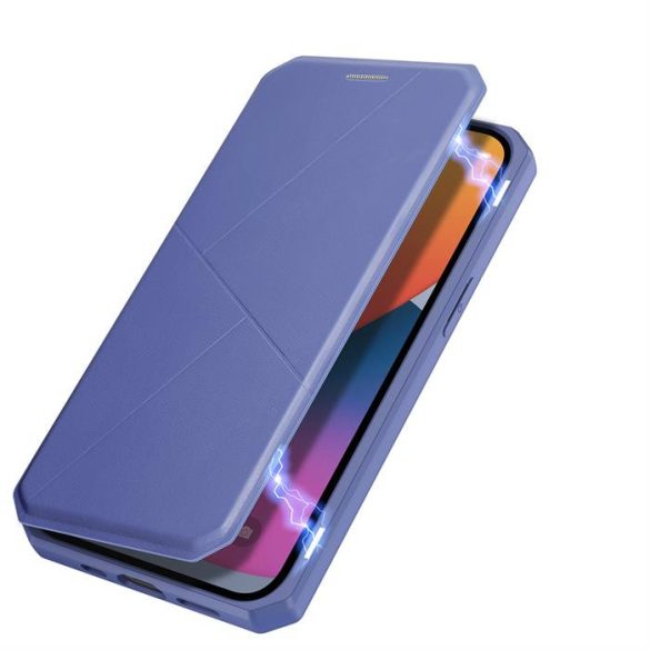 DUD DUCIS SKIN X flipes kihajtható tok iPhone 13 Pro Blue